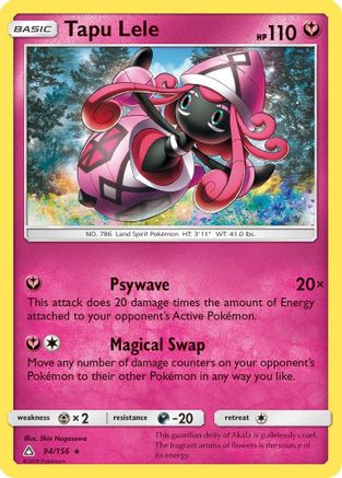 Tapu Lele 094/156  - Reverse Holofoil SM  Ultra Prism