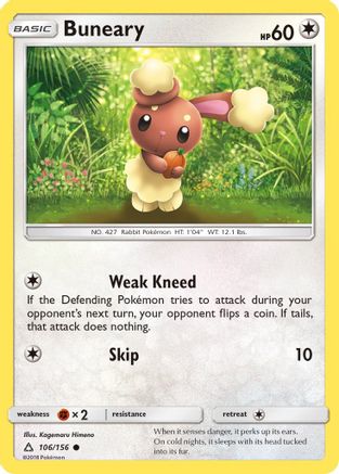Buneary 106/156  - Reverse Holofoil SM  Ultra Prism