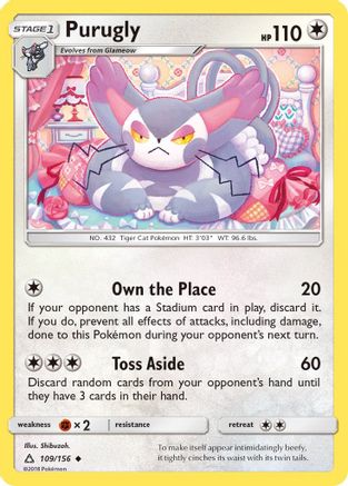 Purugly 109/156  SM  Ultra Prism