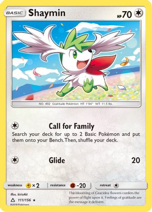 Shaymin (111) (111) 111  - Reverse Holofoil SM  Ultra Prism