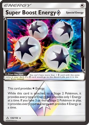 Super Boost Energy Prism Star 136/156  - Holofoil SM  Ultra Prism