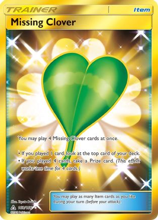 Missing Clover (Secret Rare) 168  - Holofoil SM  Ultra Prism