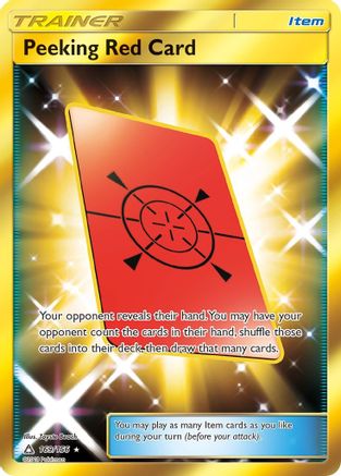 Peeking Red Card (Secret Rare) 169  - Holofoil SM  Ultra Prism