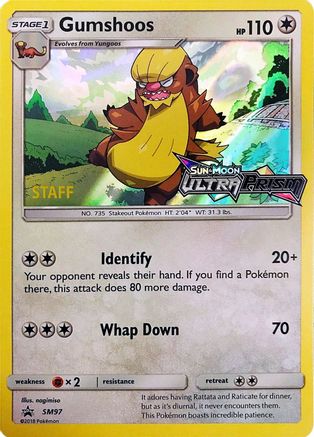Gumshoos (Prerelease) [Staff] SM97  - Holofoil SM Promos