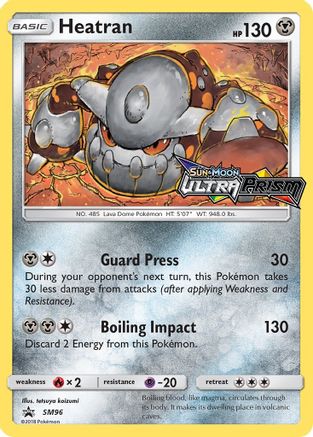 Heatran (Prerelease) SM96  - Holofoil SM Promos