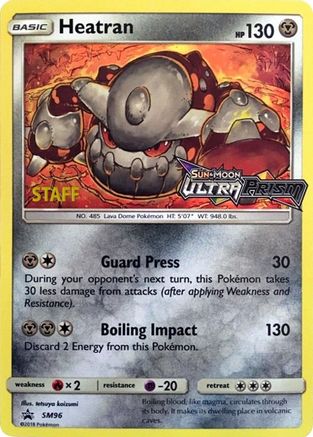 Heatran (Prerelease) [Staff] SM96  - Holofoil SM Promos