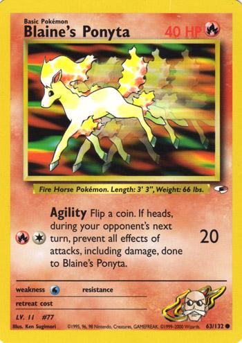 Blaine's Ponyta 063/132 - Unlimited Gym Heroes