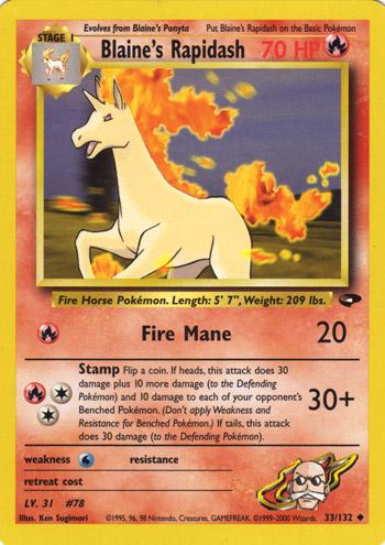 Blaine's Rapidash 033/132 - Unlimited Gym Challenge