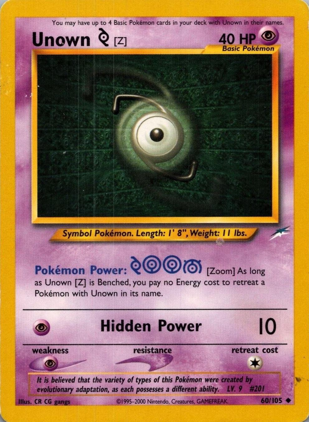 Unown [Z] 060/105 - Unlimited Neo Destiny