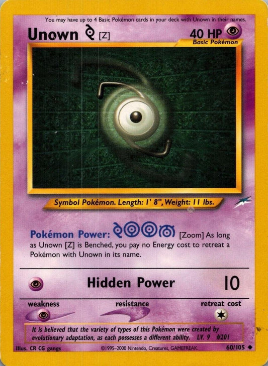 Unown [Z] 060/105 - Unlimited Neo Destiny