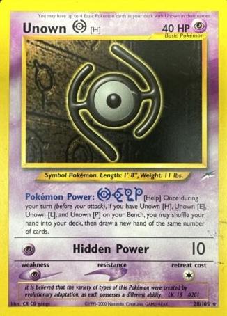 Unown [H] 028/105 - Unlimited Neo Destiny