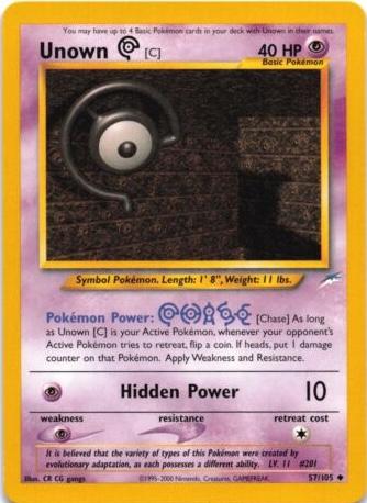 Unown [C] 057/105 - Unlimited Neo Destiny