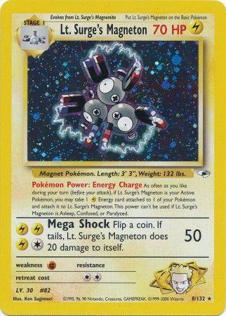 Lt. Surge's Magneton 008/132 - Unlimited Holofoil Gym Heroes