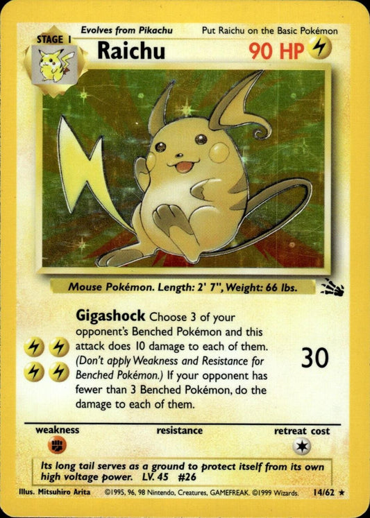 Raichu 014/62 - Unlimited Holofoil Fossil