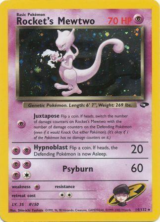 Rocket's Mewtwo 014/132 - Unlimited Holofoil Gym Challenge