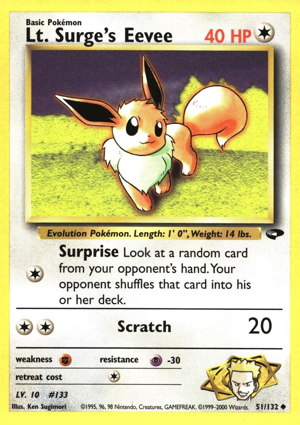Lt. Surge's Eevee 051/132 - Unlimited Gym Challenge