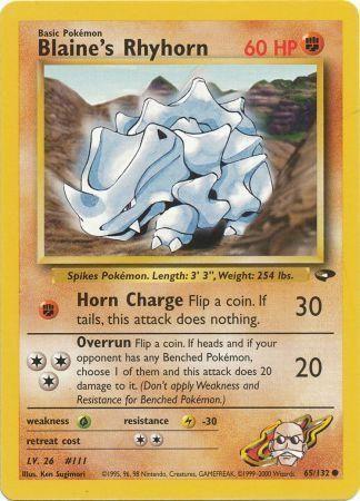 Blaine's Rhyhorn 065/132 - Unlimited Gym Challenge