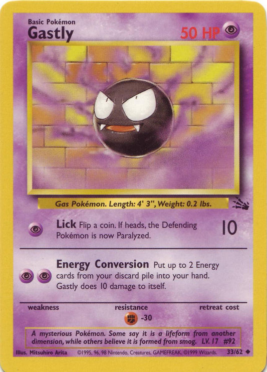 Gastly 033/62 - Unlimited Fossil