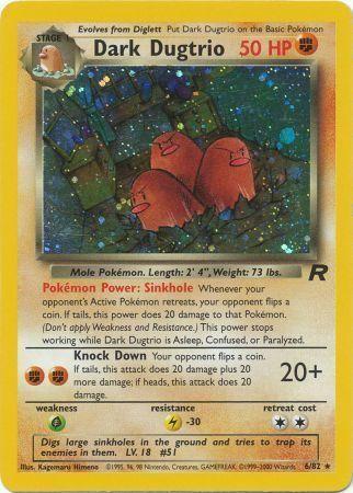 Dark Dugtrio 006/82 - Unlimited Holofoil Team Rocket