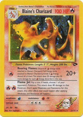 Blaine's Charizard 002/132 - Unlimited Holofoil Gym Challenge