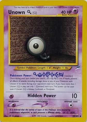 Unown [Q] 059/105 - Unlimited Neo Destiny