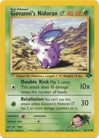 Giovanni's Nidoran M 076/132 - Unlimited Gym Challenge