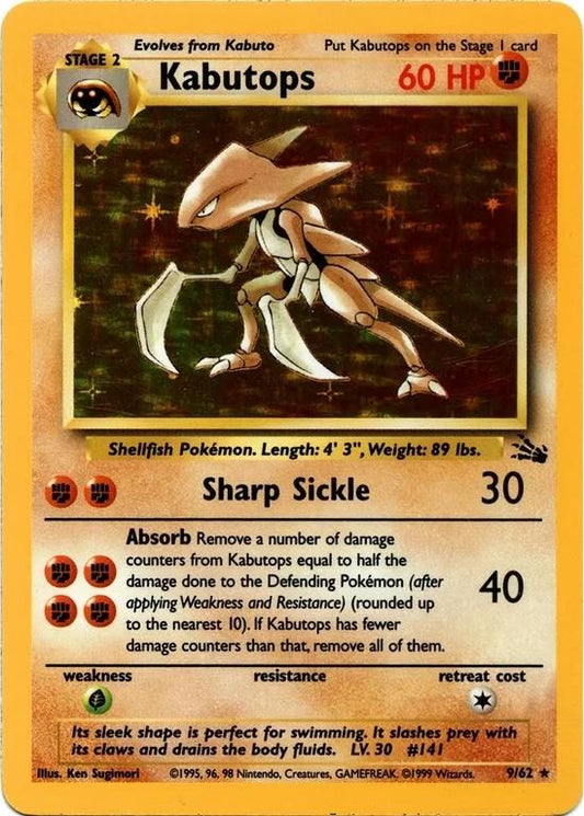 Kabutops 009/62 - Unlimited Holofoil Fossil