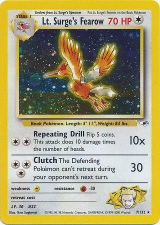 Lt. Surge's Fearow 007/132 - Unlimited Holofoil Gym Heroes