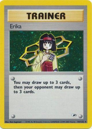 Erika 016/132 - Unlimited Holofoil Gym Heroes