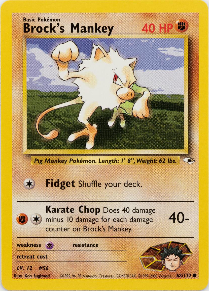 Brock's Mankey 068/132 - Unlimited Gym Heroes