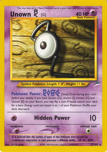 Unown [G] 027/105 - Unlimited Neo Destiny