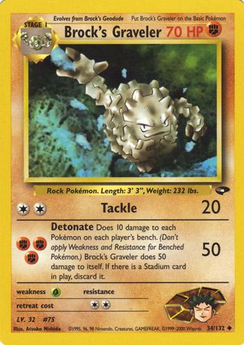 Brock's Graveler 034/132 - Unlimited Gym Challenge