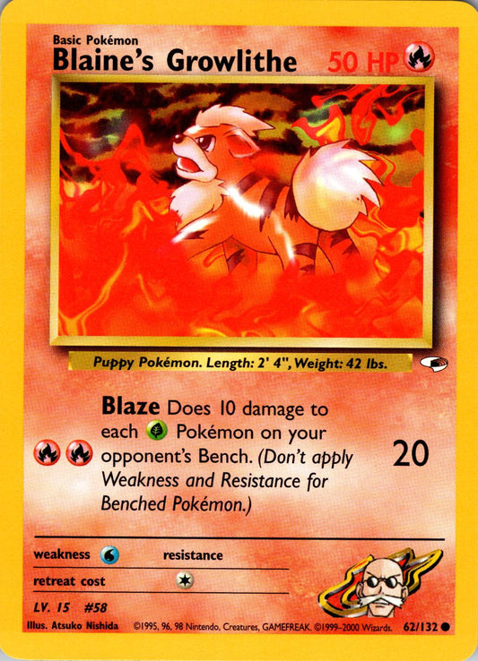 Blaine's Growlithe 062/132 - Unlimited Gym Heroes