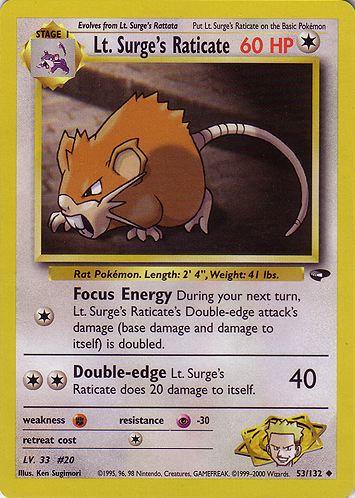 Lt. Surge's Raticate 053/132 - Unlimited Gym Challenge