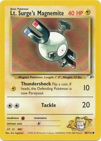 Lt. Surge's Magnemite 080/132 - Unlimited Gym Heroes