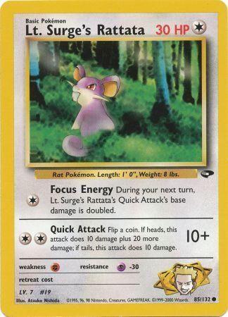 Lt. Surge's Rattata 085/132 - Unlimited Gym Challenge