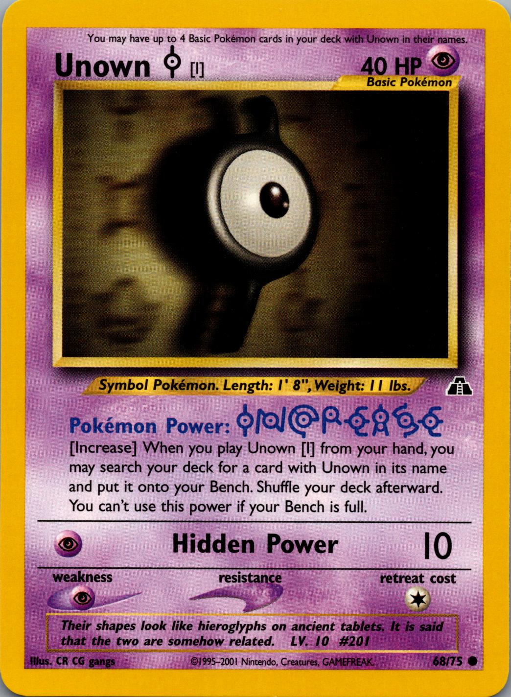Unown [I] 068/75 - Unlimited Neo Discovery