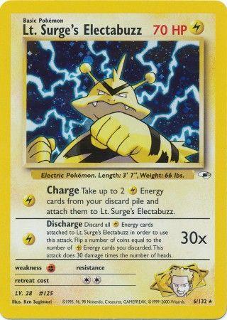Lt. Surge's Electabuzz 006/132 - Unlimited Holofoil Gym Heroes