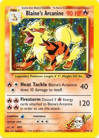 Blaine's Arcanine 001/132 - Unlimited Holofoil Gym Challenge