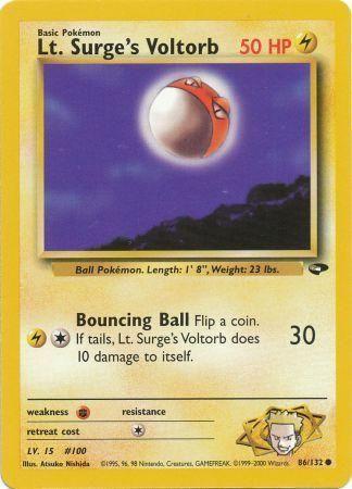 Lt. Surge's Voltorb 086/132 - Unlimited Gym Challenge