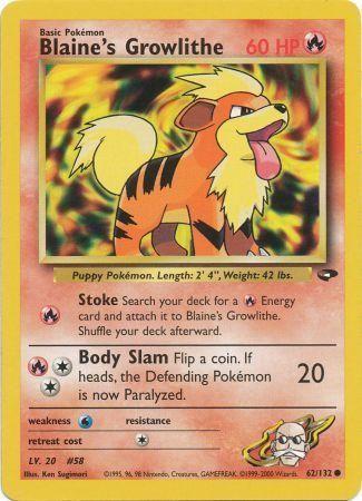 Blaine's Growlithe 062/132 - Unlimited Gym Challenge