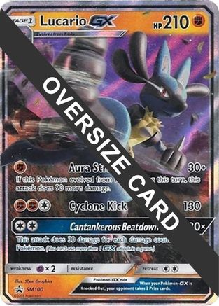 Lucario GX SM100  - Holofoil Jumbo Cards