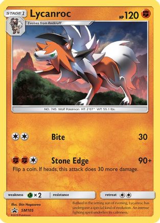Lycanroc SM105  - Holofoil SM Promos