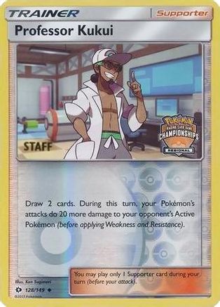 Professor Kukui (Regional Championships) [Staff] 128/149  - Reverse Holofoil League & Championship Cards