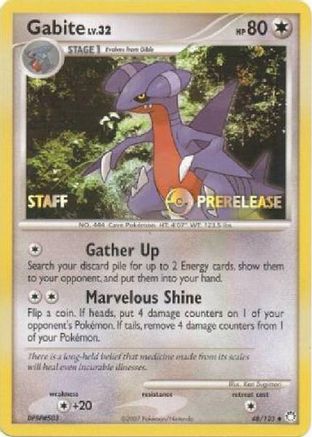 Gabite (Prerelease) [Staff] 048/124  Diamond and Pearl Promos