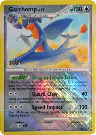 Garchomp (Championship Promo) [Staff] 005/147  - Reverse Holofoil League & Championship Cards