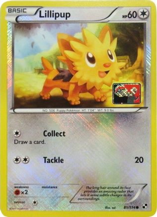Lillipup (League Promo) 081/114  - Reverse Holofoil League & Championship Cards