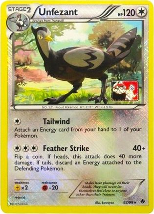 Unfezant (League Promo) 082/98  - Reverse Holofoil League & Championship Cards