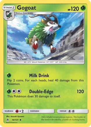 Gogoat 010  - Reverse Holofoil SM  Forbidden Light