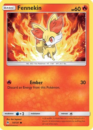 Fennekin (14) (14) 014/131  - Reverse Holofoil SM  Forbidden Light